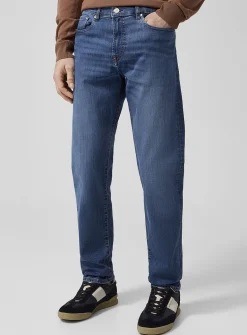 Stretch organic cotton tapered jean