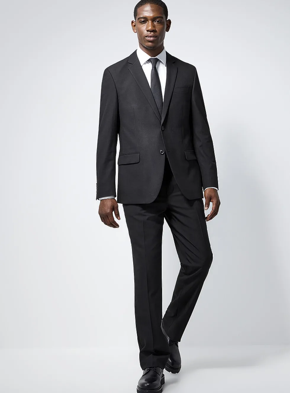 Stretch piqué suit