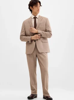 Stretch piqué suit