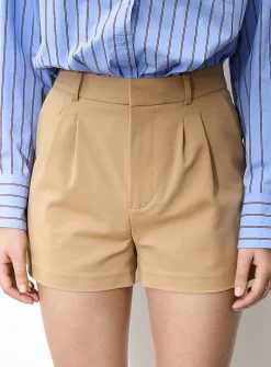 Stretch pleated dress short