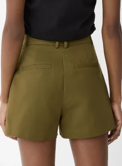 Stretch pleated dress short