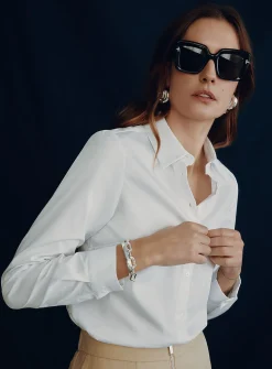 Stretch poplin shirt