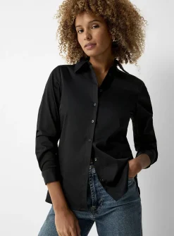 Stretch poplin shirt