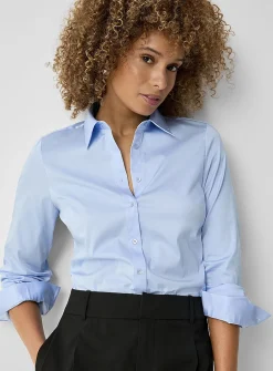 Stretch poplin shirt