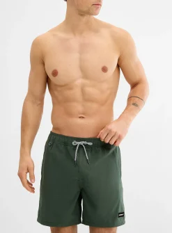 Stretch ripstop snap-hook swim trunk
