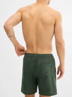 Stretch ripstop snap-hook swim trunk