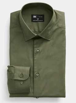 Stretch solid shirt