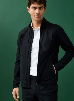 Stretch stand-collar golf jacket
