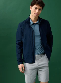 Stretch stand-collar golf jacket