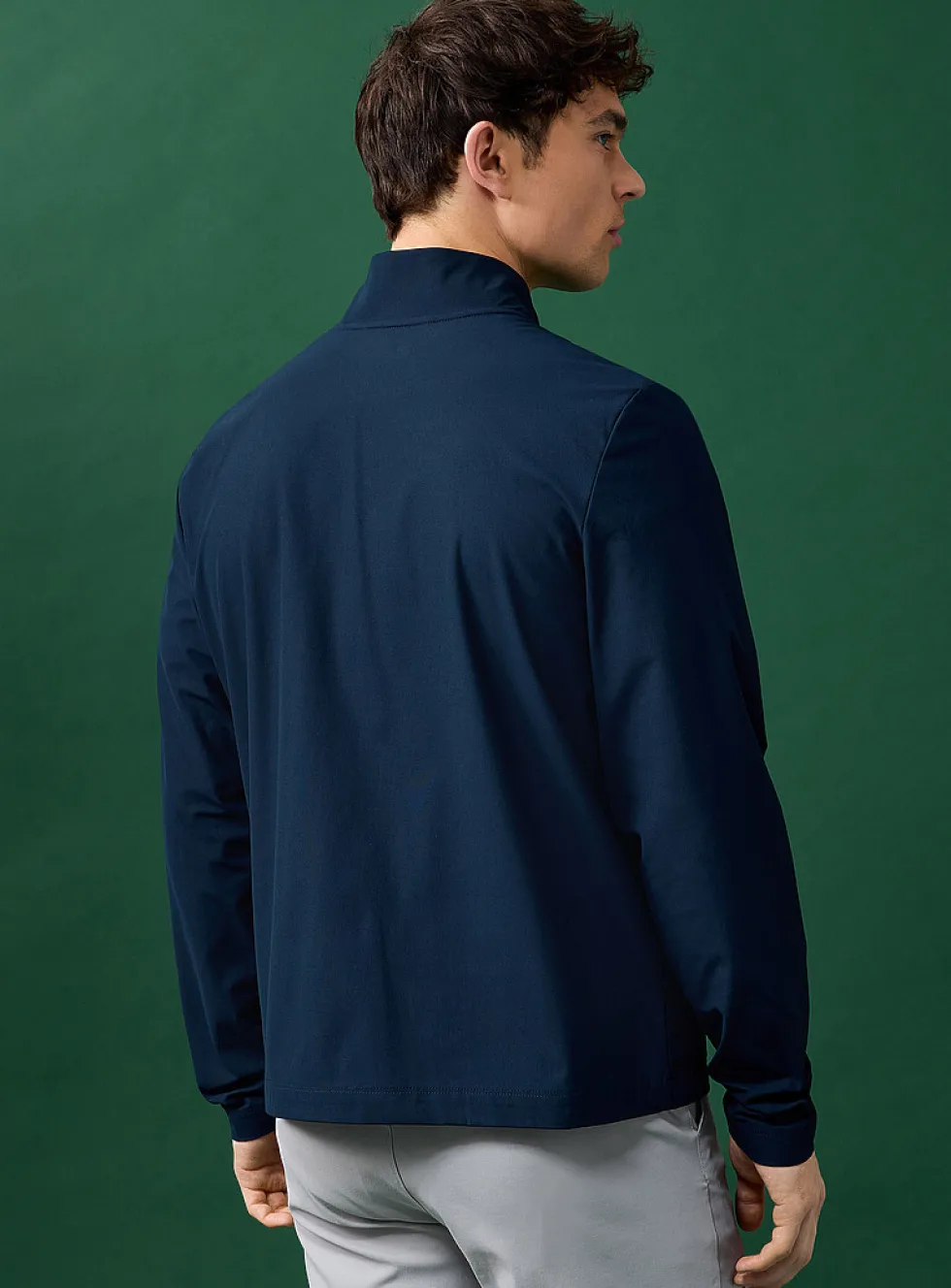 Stretch stand-collar golf jacket