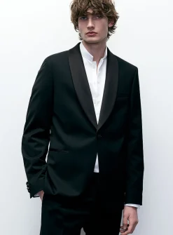Stretch tuxedo jacket