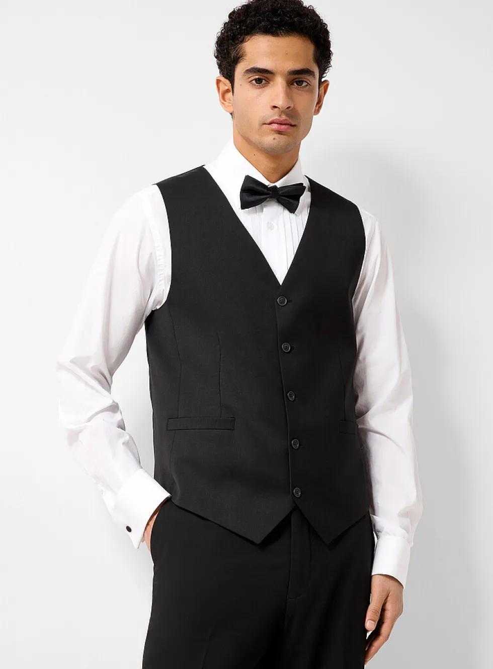Stretch tuxedo vest