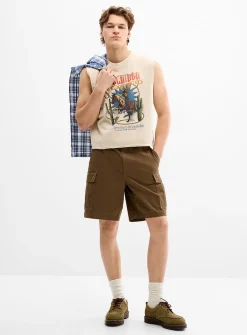 Stretch twill cargo Bermudas