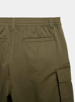 Stretch twill cargo Bermudas