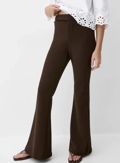Stretch twill flared dress pant