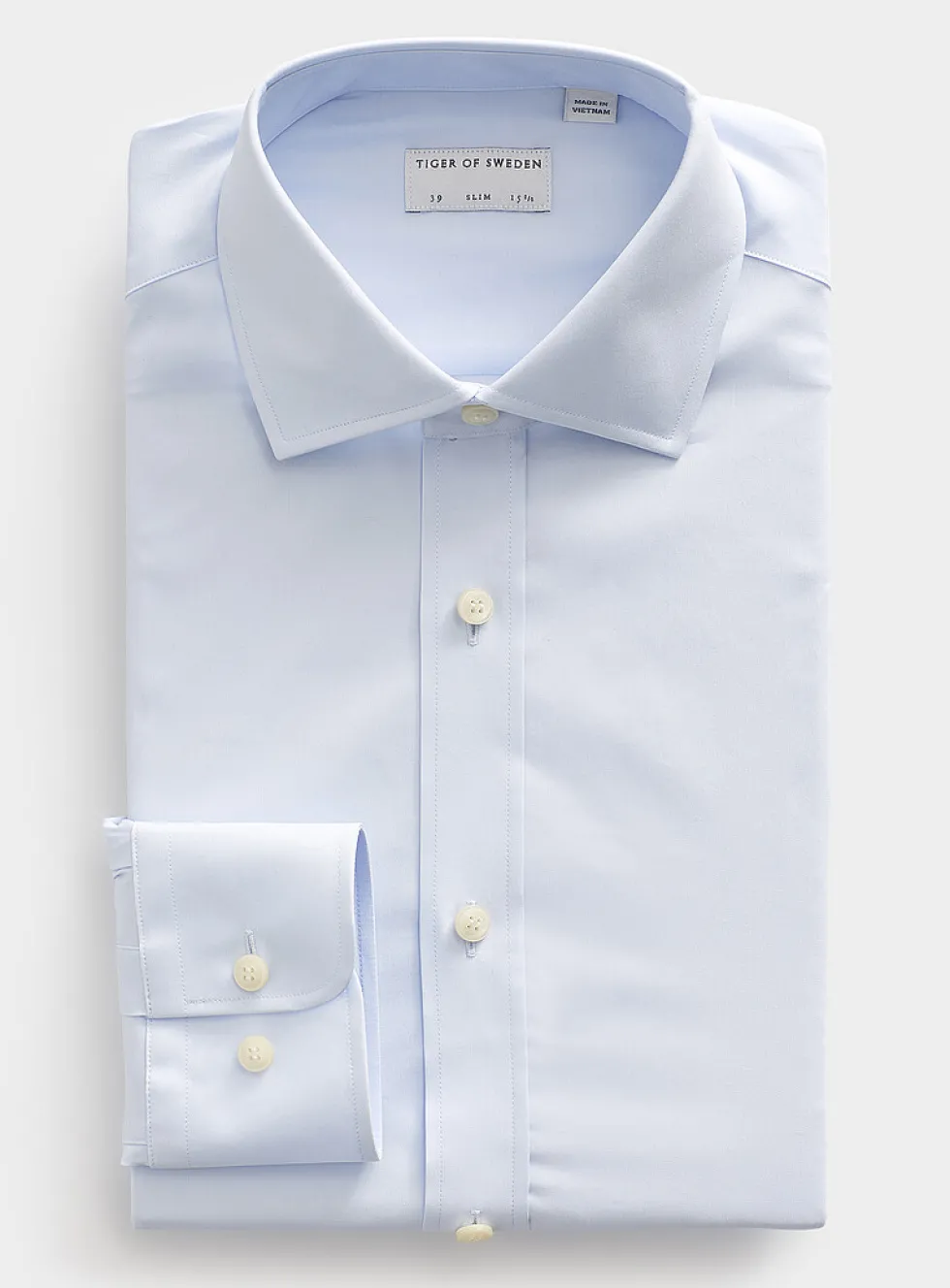 Stretch twill solid shirt