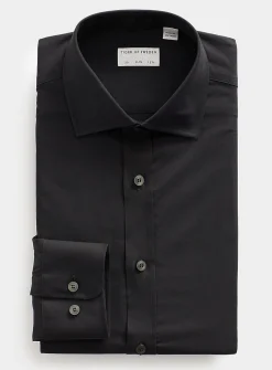 Stretch twill solid shirt
