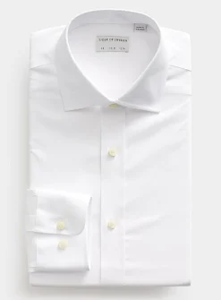 Stretch twill solid shirt
