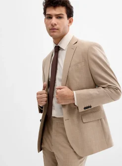 Stretch wool and polyester jacket
