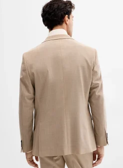 Stretch wool and polyester jacket