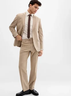 Stretch wool and polyester pant