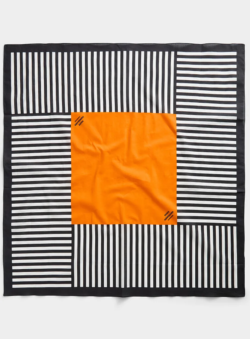 Striped 100% cotton scarf