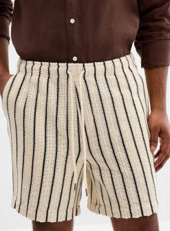 Striped crocheted short