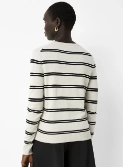 Striped fine-knit sweater