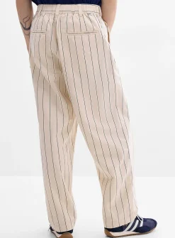 Striped Foster pleated pant