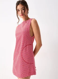 Striped jersey dress