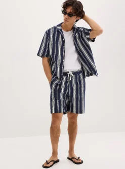 Striped knit short