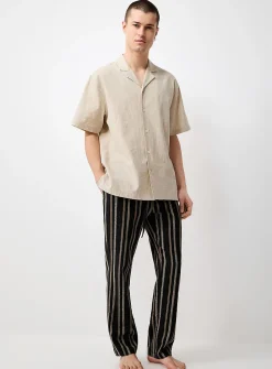 Striped lightweight linen pyjama pant