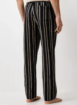 Striped lightweight linen pyjama pant