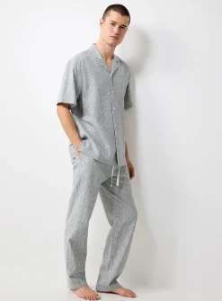 Striped lightweight linen pyjama pant