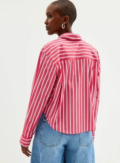 Striped lightweight poplin shirt