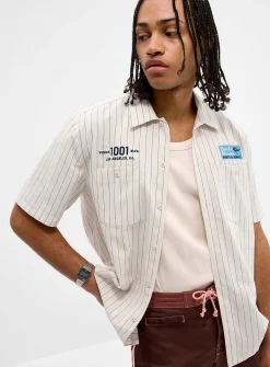 Striped mechanic shirt