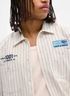 Striped mechanic shirt