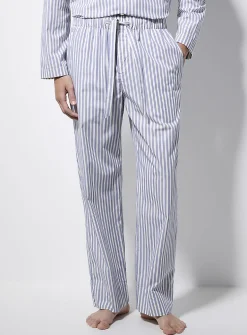 Striped organic cotton poplin pyjama pant