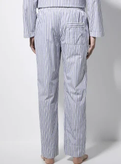 Striped organic cotton poplin pyjama pant
