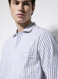 Striped organic cotton poplin shirt