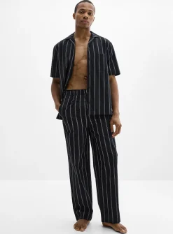 Striped poplin pyjama pant