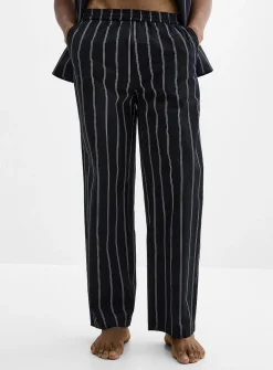 Striped poplin pyjama pant
