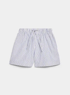 Striped poplin pyjama short