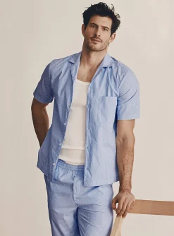 Striped poplin shirt