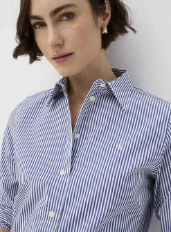 Striped poplin shirt