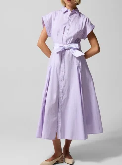 Striped poplin shirtdress