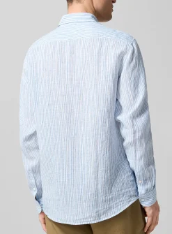 Striped pure linen shirt