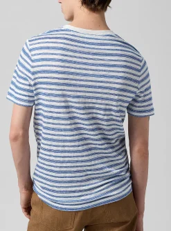 Striped pure linen t-shirt