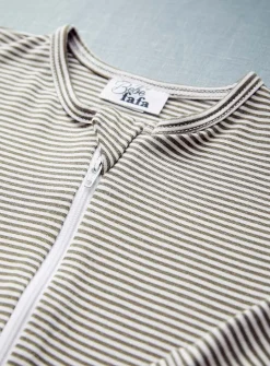 Striped pyjama birth gift set
