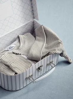 Striped pyjama birth gift set